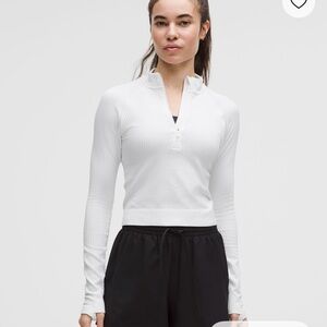 Lululemon Restless Cropped Half Zip
